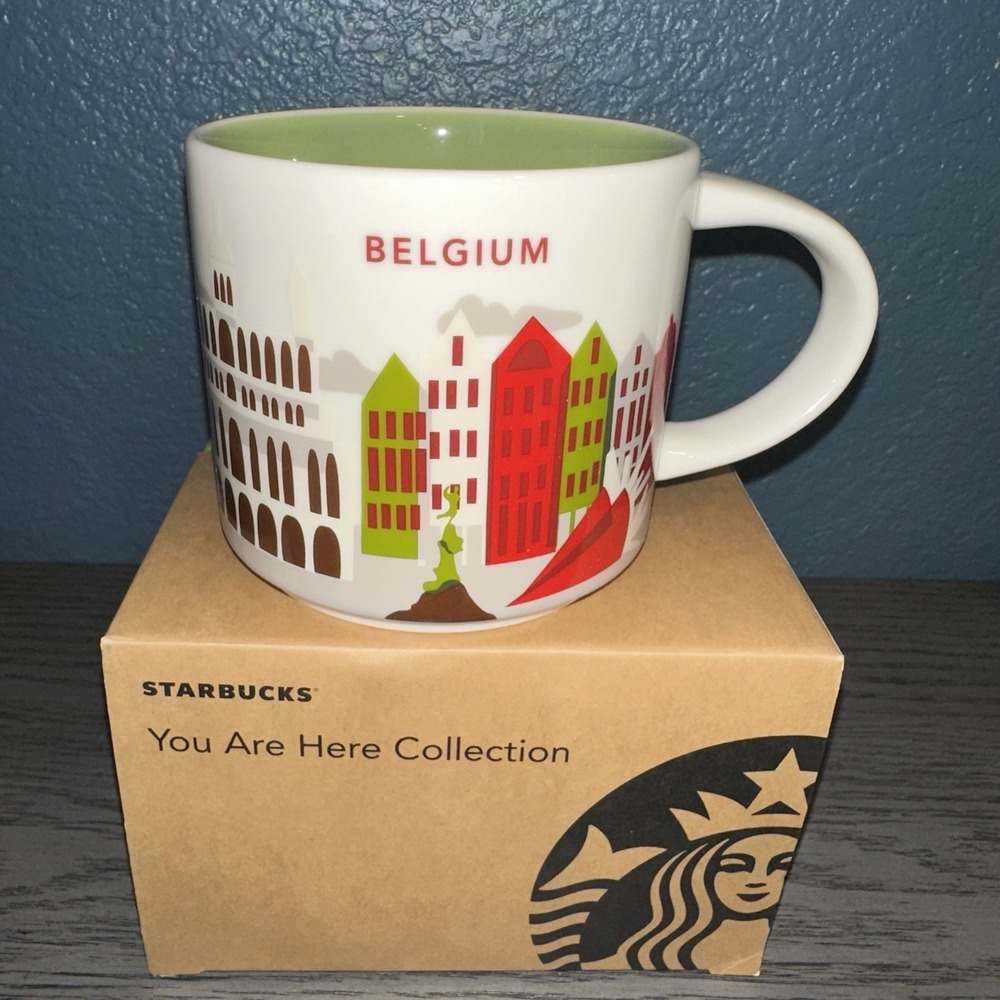 Starbucks BELGIUM You Are Here YAH Collection Mug 14 oz New In Box With SKU BNIB